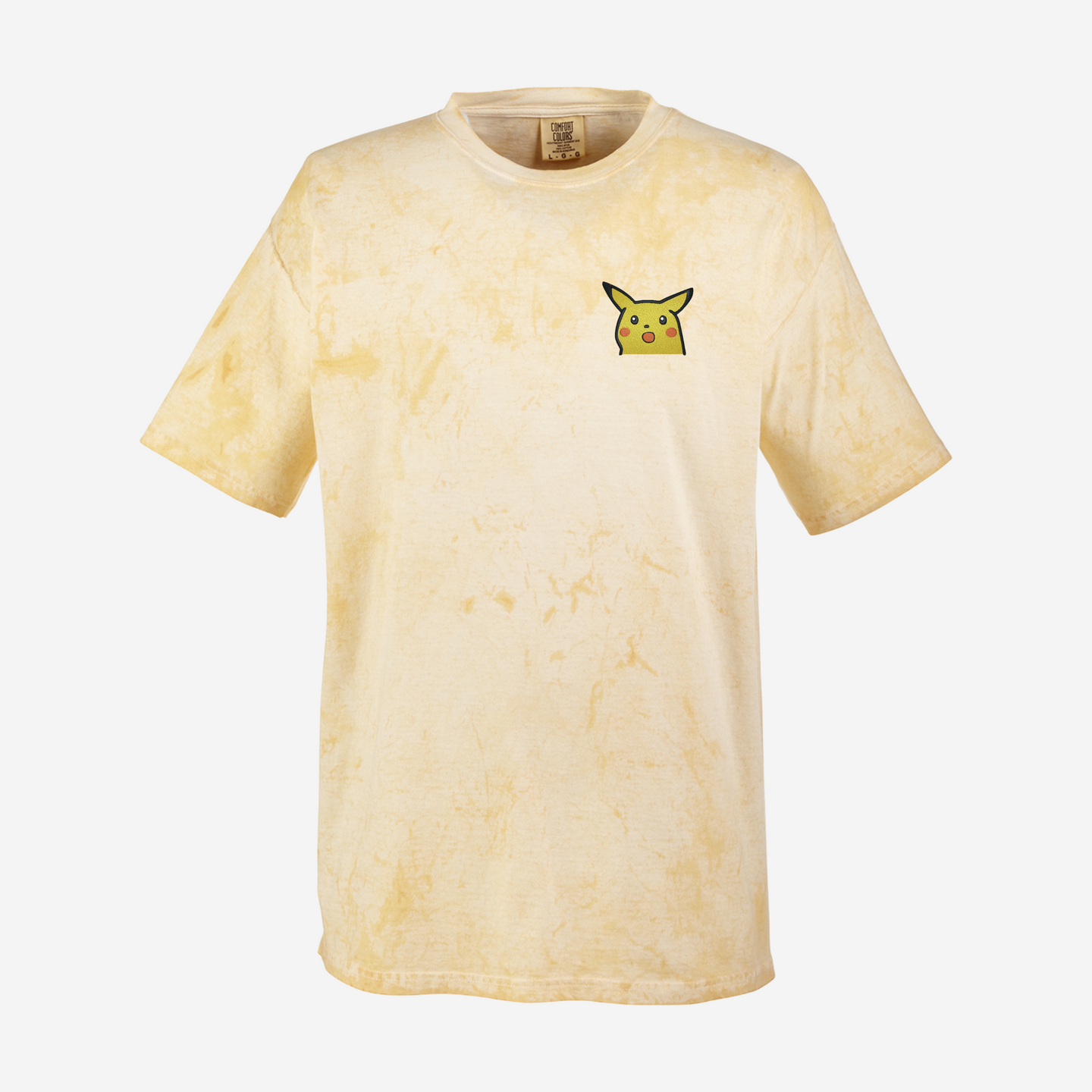 Surprised Pika Meme Embroidered T-Shirt