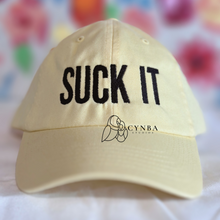 Load image into Gallery viewer, Suck It Embroidered Dad Hat
