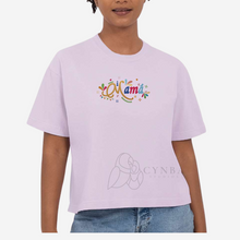 Load image into Gallery viewer, Mama Colorful Women&#39;s Boxy Embroidered T-shirt
