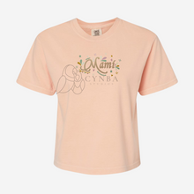Load image into Gallery viewer, Mami Earth Tones Women&#39;s Boxy Embroidered T-shirt
