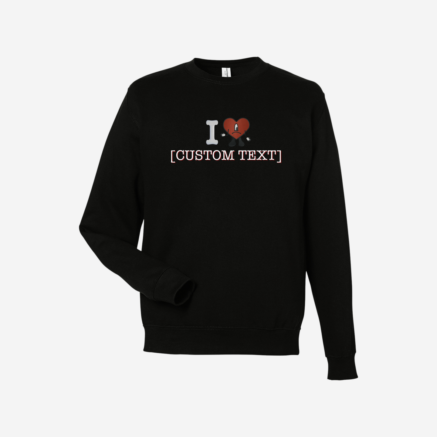 Custom I Heart BB Embroidered Sweatshirt